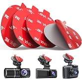 volport Sticky Adhesive Pad Replacement for Dash Cam Suction Cup Mount, 4pcs 2.2" 3M VHB Round Heat Resistant Double Sided Mounting Sticker Tape for Dashcam Car Dashboard Windshield Camera GPS Holder