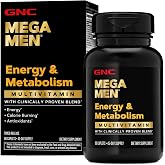 GNC Mega Men Energy &amp; Metabolism Multivitamin for Men, 90 Count | Clinically Studied Antioxidants Support Energy Production, Colon and Prostate Health, Calorie Burning, and Mental Sharpness