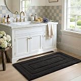 DEXI Bath Mat 40 x 60 cm Microfiber Non-Slip Machine Washable Black view 5