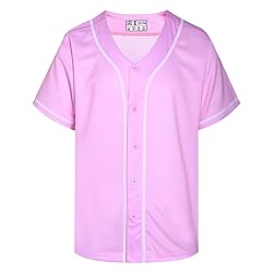 Pullonsy Men's Women's Baseball Jersey Full Button