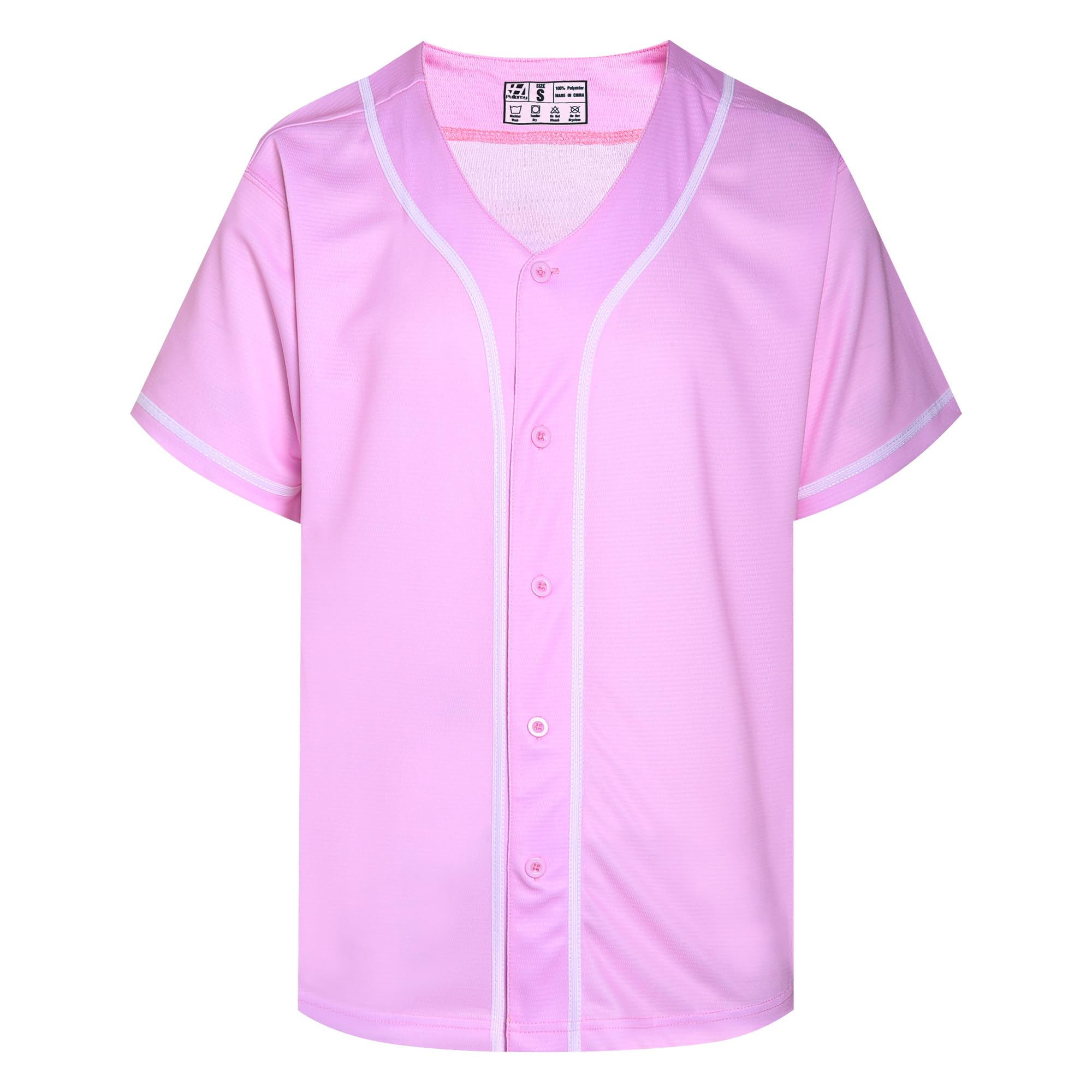 Pullonsy Men's Women's Baseball Jersey Full Button