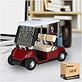 10L0L Mini Golf Cart Alarm Clock LCD Display Calendar Golf Gifts for Men Fans Golfers Superior Race Souvenir Novelty (Red)