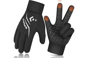 AOTOW Winter Warm Kids Cycling Gloves - Cold Weather Touchscreen Glove for Childrens Riding Bike and Football Grip Anti-Slip Outdoor Ski Sports Gloves for Boys Girls 4-12 Year Old