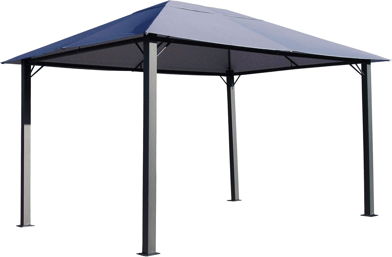 QUICK STAR Metall Garten Pavillon Paris 3x4m Antik Grau Partyzelt
