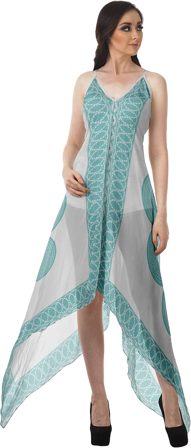 Moomaya Handkerchief Dress Women Printed Halter Summer Dresses Women