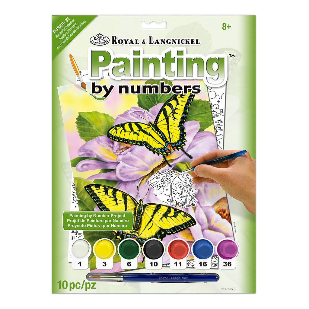 Royal & Langnickel Swallowtail Butterflies Design Paint by Numbers Kit