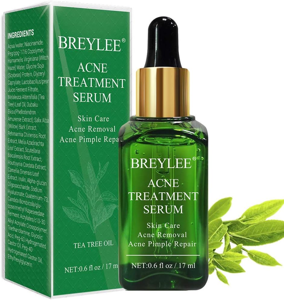Star Supermarket Acne Treatment Serum, BREYLEE Tea Tree Clear Skin Serum for Clearing Severe Acne, Breakout, Remover Pimple and Repair Skin Serum for face all skin