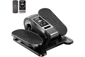 CURSOR FITNESS Under Desk Elliptical Machine, Electric Leg Exerciser as Seen on Tv for Seniors, Quiet Portable Seated Pedal Exerciser with Remote Control, 12 Speeds, Auto & HR Mode for Home Office