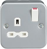 Knightsbridge Metal Clad 13A 1G DP Switched Socket