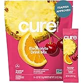 Cure Hydration | Plant-Based Electrolyte Drink Mix | No Added Sugar | FSA-HSA | Dehydration Relief Powder Made with Coconut Water | Non-GMO | Vegan | Pouch of 14 Packets - Tropical Punch
