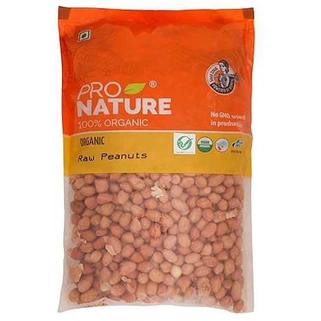 Pro Nature 100% Organic Raw Peanuts, 500g