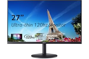 Acer SB273 G0bi 27" IPS Full HD (1920 x 1080) Ultra-Thin Zero-Frame Gaming Office Monitor | Adaptive-Sync Support (FreeSync Compatible) | Up to 120Hz Refresh | 1ms (VRB) | Tilt | HDMI & VGA Ports
