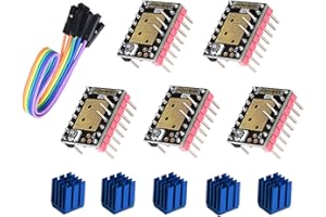 BIGTREETECH DIRECT BIGTREETECH TMC2208 V3.0 UART Stepper Motor Driver with Heatsink Reprap TMC2209 for BTT Octopus V1.1/Octopus Pro/SKR 3/SKR V1.4 Turbo Manta M4P/M5P/M8P MKS Gen L 3D Printer Motherboard 5pcs