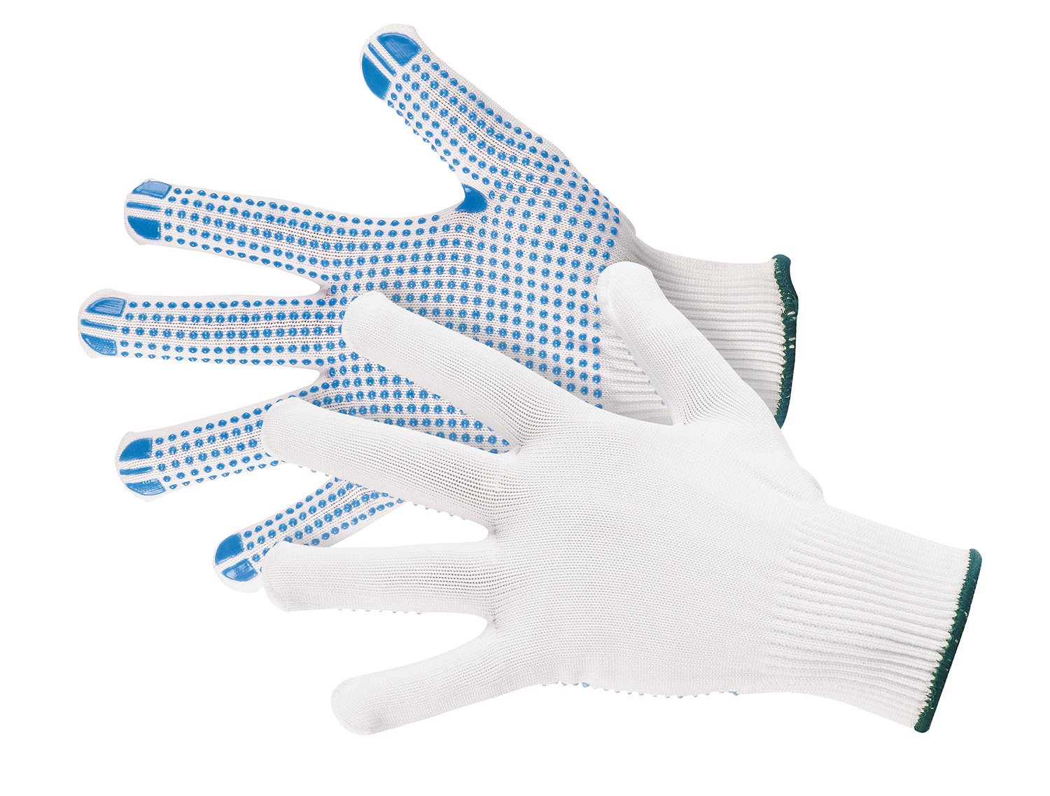 Jah Knitted Cotton/Polyamide Gloves with PVC Grip Dots – non-slip grip for warehouse, assembly & shipping