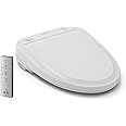 TOTO SW583#01 S350E Electronic Bidet Toilet Seat with Cleansing Warm, Nightlight, Auto Open and Close Lid, Instantaneous Water Heating, and EWATER+, Round, Cotton White
