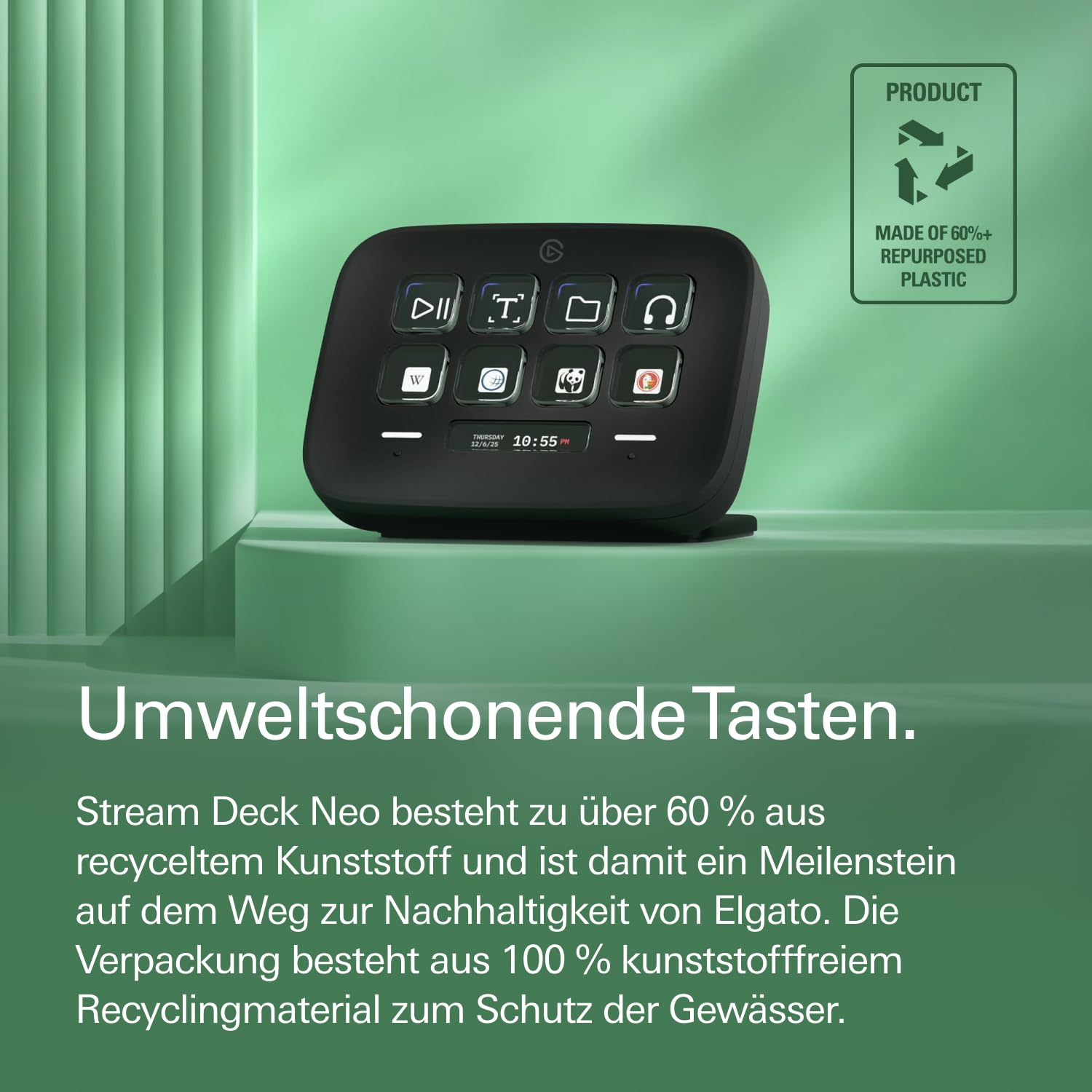 Elgato Stream Deck Neo Black – 8 anpassbare Tasten, 2 Touch Points, rasante Tasks & Workflows – Steuern Sie Word, Excel, PowerPoint, Teams, Zoom, Spotify etc - Kompatibel mit Mac und PC 8
