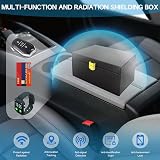 Jsdoin Keyless Entry Car Key Faraday Box with Pouch Shielding Fiber 6-8 Keys view 5