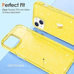Hython Case for iPhone 15 Plus Case Glitter, Cute