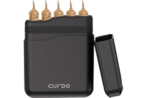 CURDO 5-Hole King Size Pre-Roll Cone Holder Case, Smell Proof & Waterproof Cigarette Storage Box, Triple Silicone Seal, Holds King & 1-1/4 Cones, Portable Smoking Accessories,Great for Travel or Sharing