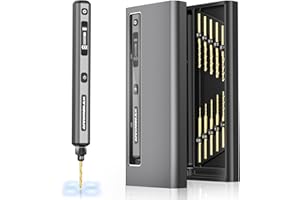 AM ARROWMAX Mini Drill Pen, 5-Speed, LED Lights, OLED Display, Aluminium Box, Resin Drill Set With 10 Small Bits, 3/32-Inch Shank, For Jewelry Making, Wood, Plastic