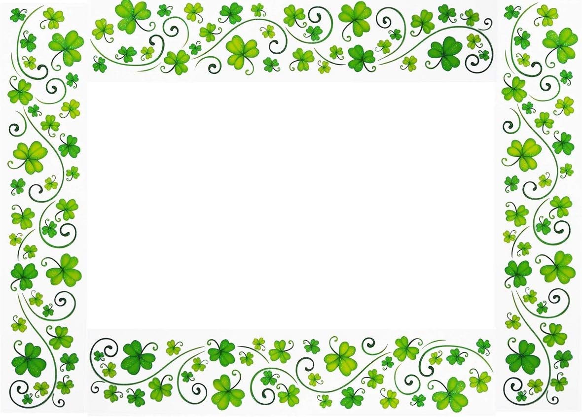 St Patrick Irish Window Clings - Clovers 2pk