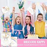 WERNNSAI Magic Unicorn Party Invitations with Envelopes 20 Cards 12.5x18 cm view 6