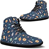 Binienty Unisex Men Women Barefoot Shoes Lace up High Top Minimalist Flat Sneakers Cross-Trainer Footwear