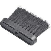 Replacement Fireplace Broom Tool with Plastic Handle Hearth Brush Head Refill for Fireplace Maintenance Cleaning Sisal Bristles Black Small 9.7x3.2x8cm or Large 11.2x3x6.5cm(L)