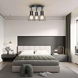 Dehobo Adjustable Ceiling Spotlight Fittings 3 Head E14 Black 22cm view 9