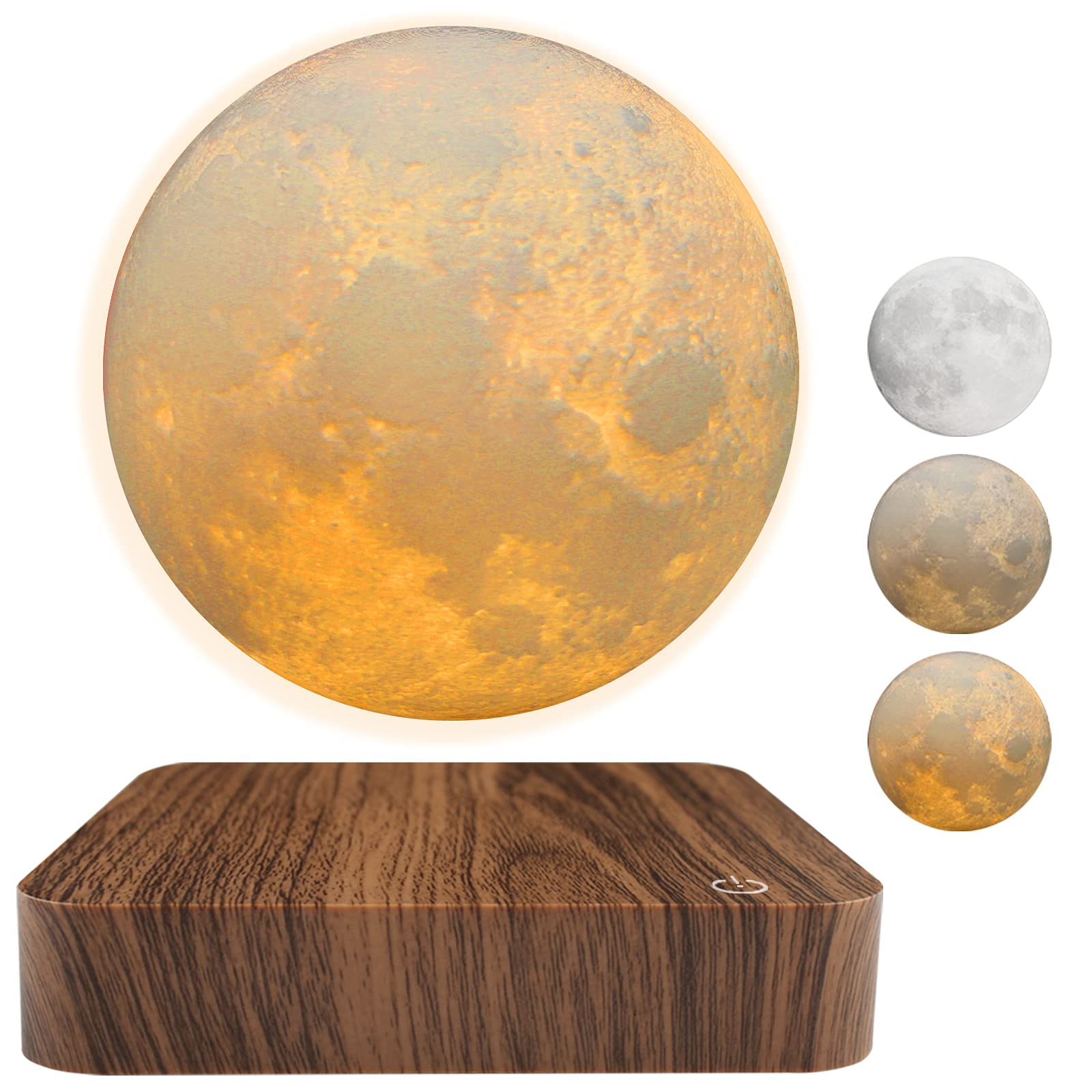 Photo 1 of RUIXINDA Levitating Moon Lamp, Magnetic Floating Moon Lamp Spinning Luna Night Light with 3 Color Modes, for Home Office Desk Decor, Bedroom Unique Lamps, Cool Tech Gadgets Gift for Women Kids