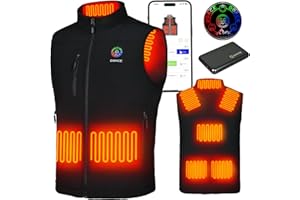 DOACE AI Heated Vest APP Control with Battery Pack for Men and Women, Electric heated Jacket for Cycling Hiking Skiing