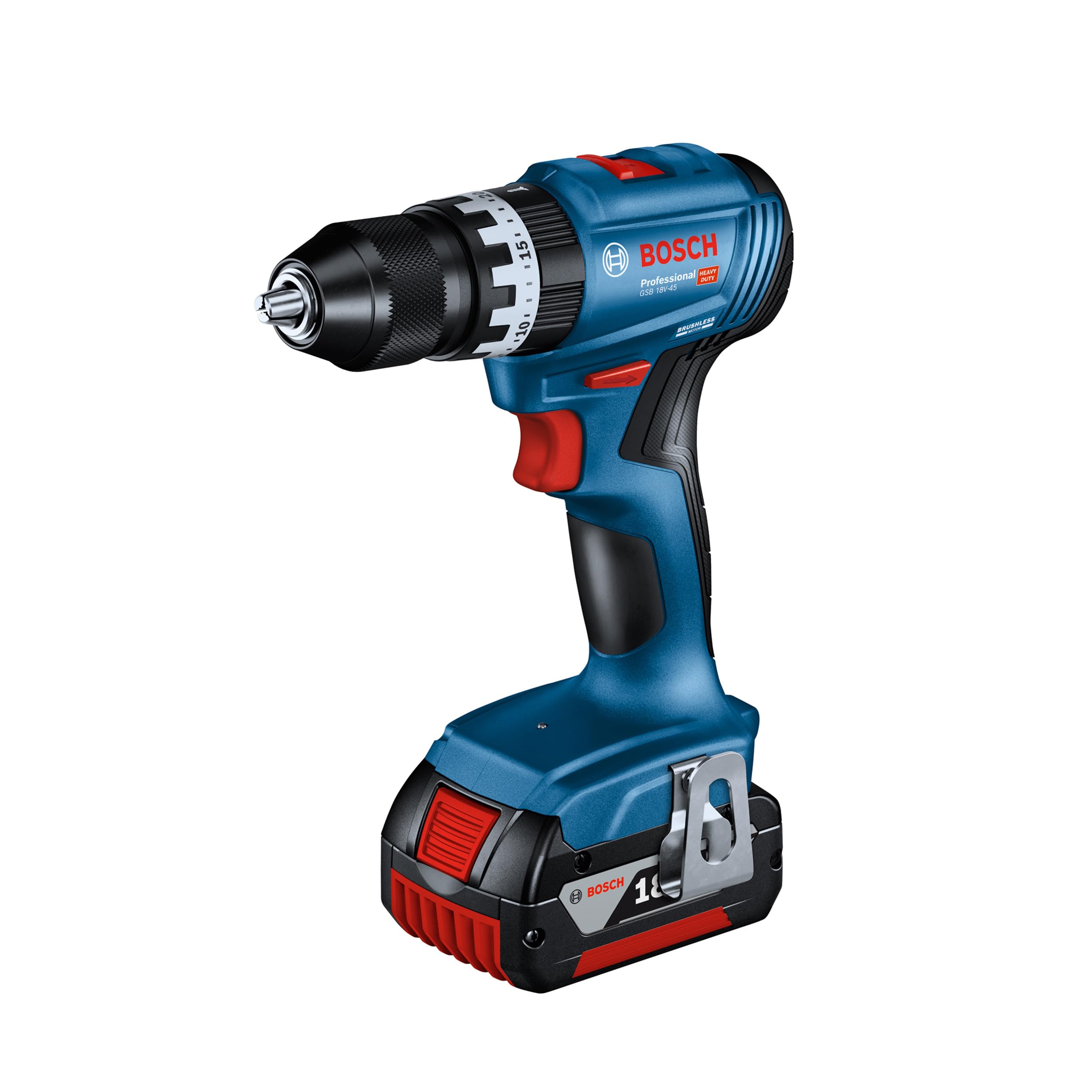 Bosch Professional 18V System Akku-Combo Kit: GSB 18V-45 + GBH 18V-22 + GWS 18V-8 (inkl. 3x GBA 4.0Ah, GAL 18V-40, Werkzeugtasche) – Amazon Exclusive 4