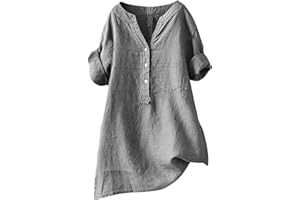 Women's Shirts,V Neck Button Up Henley Shirt,Short Sleeve Boho Tunic Tops,2026 Casual Summer Blouses,Beach Vacation