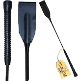 Horse Riding Crop, 18 Inch English Jump Bat, Leather Slapper | Fiberglass Shaft, Non-Slip Ergonomic Grip, Equestrian Show Jumping &amp; Schooling Whip, Hunter Jumper Equitation, Pony &amp; Adult