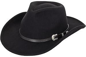 FGSS Kids Western Hats Boys Girls Cowboy Felt Fedora with Belt Buckle 3-7T