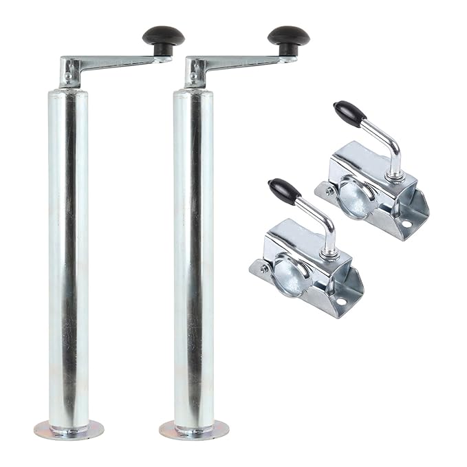 APT Abstellstütze Anhänger ausdrehbar 2er Set inkl. Klemmschelle, Ø