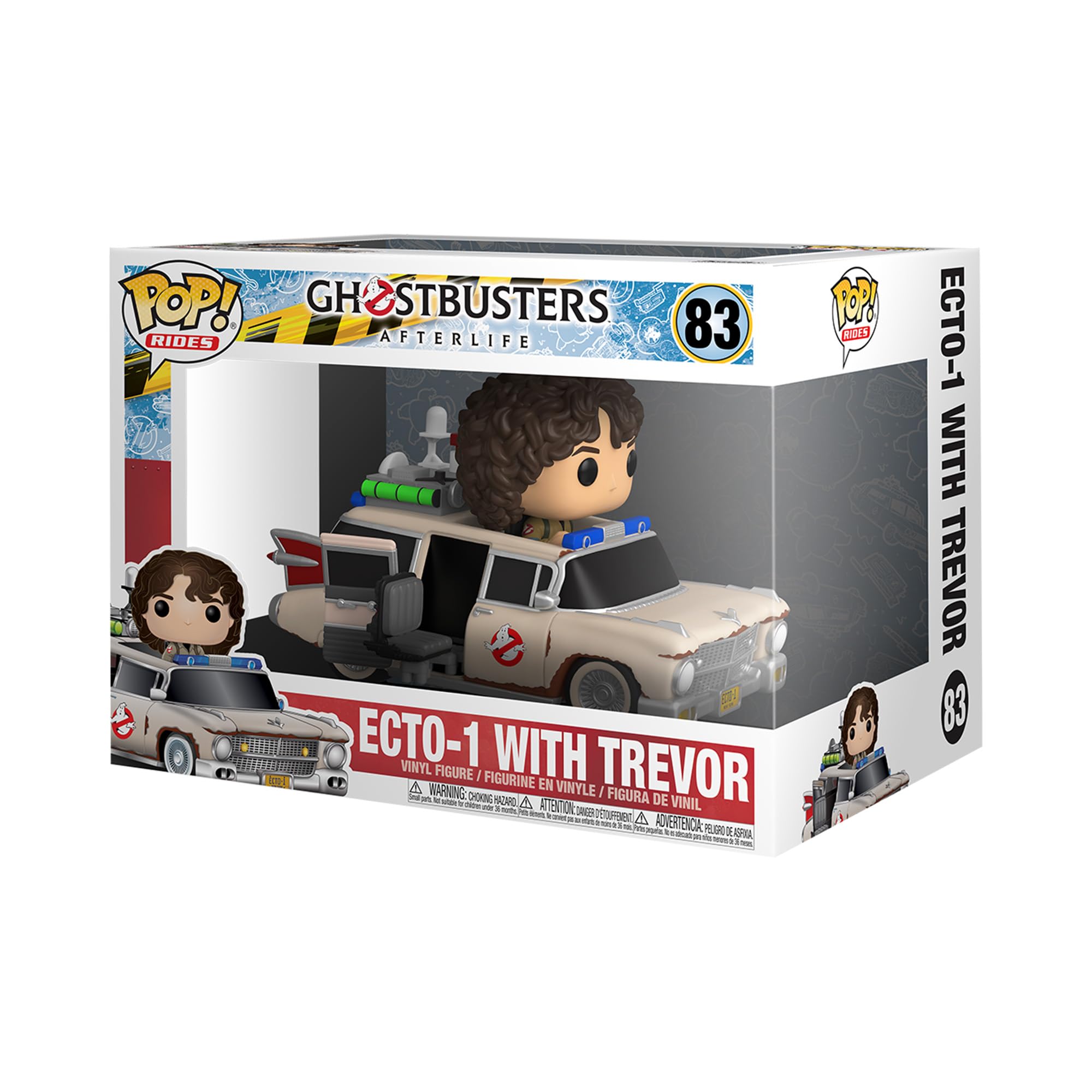 Funko Pop! Ride Super Deluxe: Ghostbusters: Afterlife - Trevor - Ecto 1 With Scissor Seat - Collectable Vinyl Figure - Gift Idea - Official Merchandise - Toys for Kids & Adults - Movies Fans