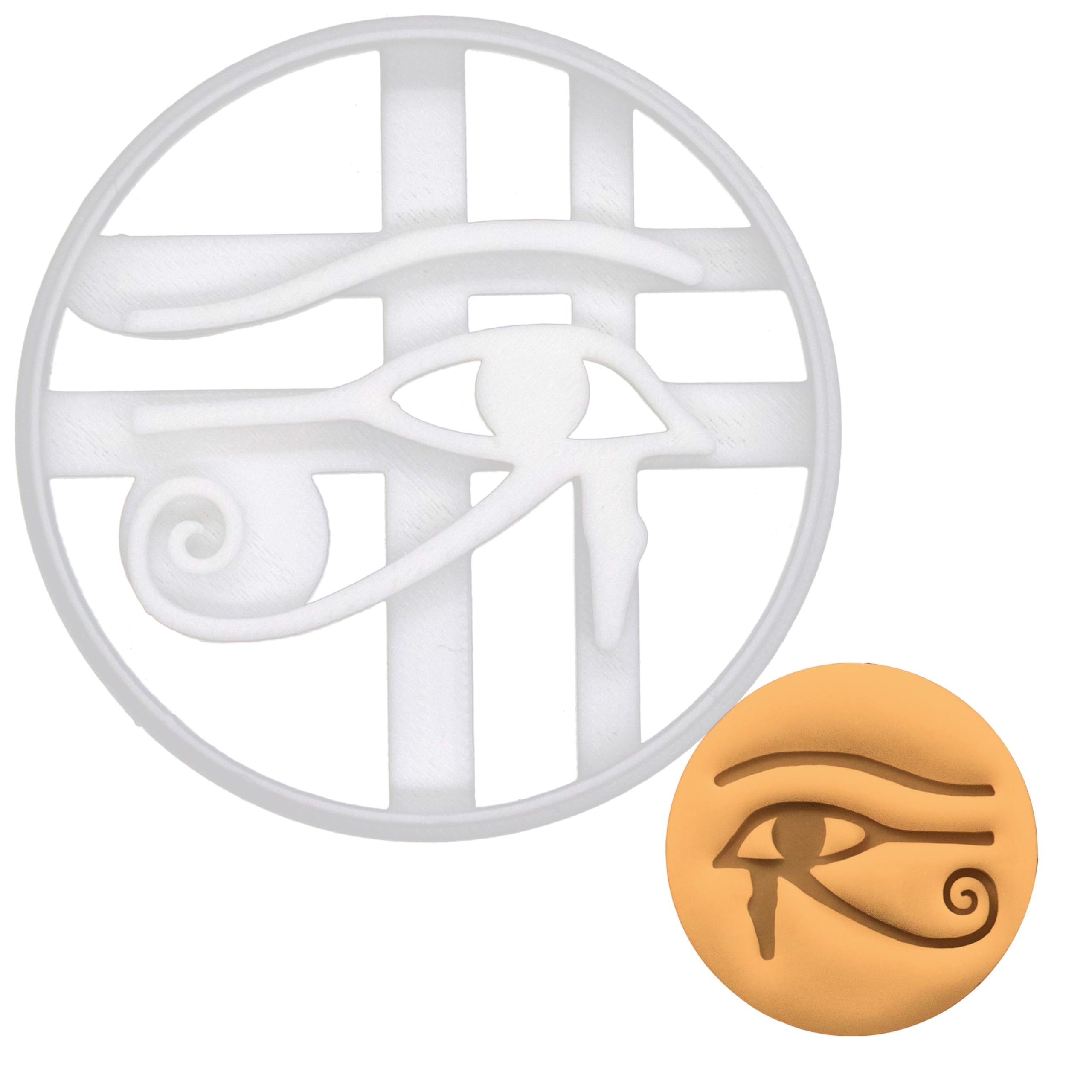 BAKERLOGY Eye of Horus Cookie Cutter - Detailed Biscuit Cutter Design for Baking and Crafts, Ideal on Fondant, Dough, Clay