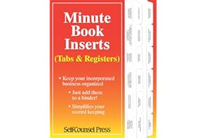 Minute Book Inserts: Tabs & Registers