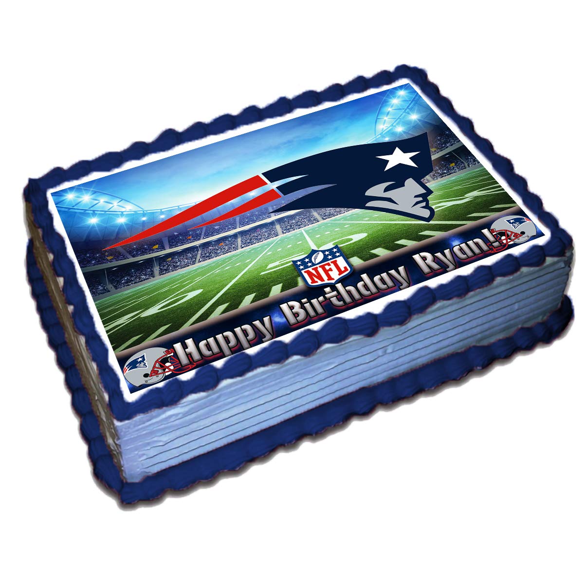 Taartdecoraties Huis New England Patriots Edible Birthday Cake Image Topper 1 4 Sheet Icing Frosting Gamestingr Com