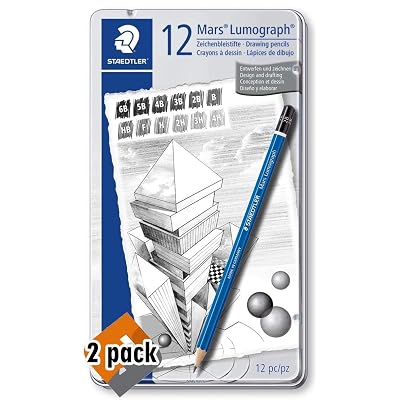 Staedtler Mars Lumograph 8H Drawing Pencils - 12 Pack Hard Graphite Art Pencils, Break-Resistant - View #3
