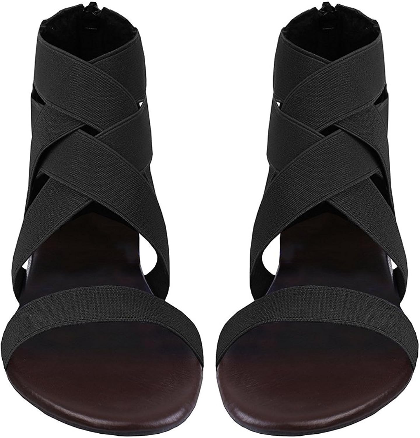 elastic gladiator sandals