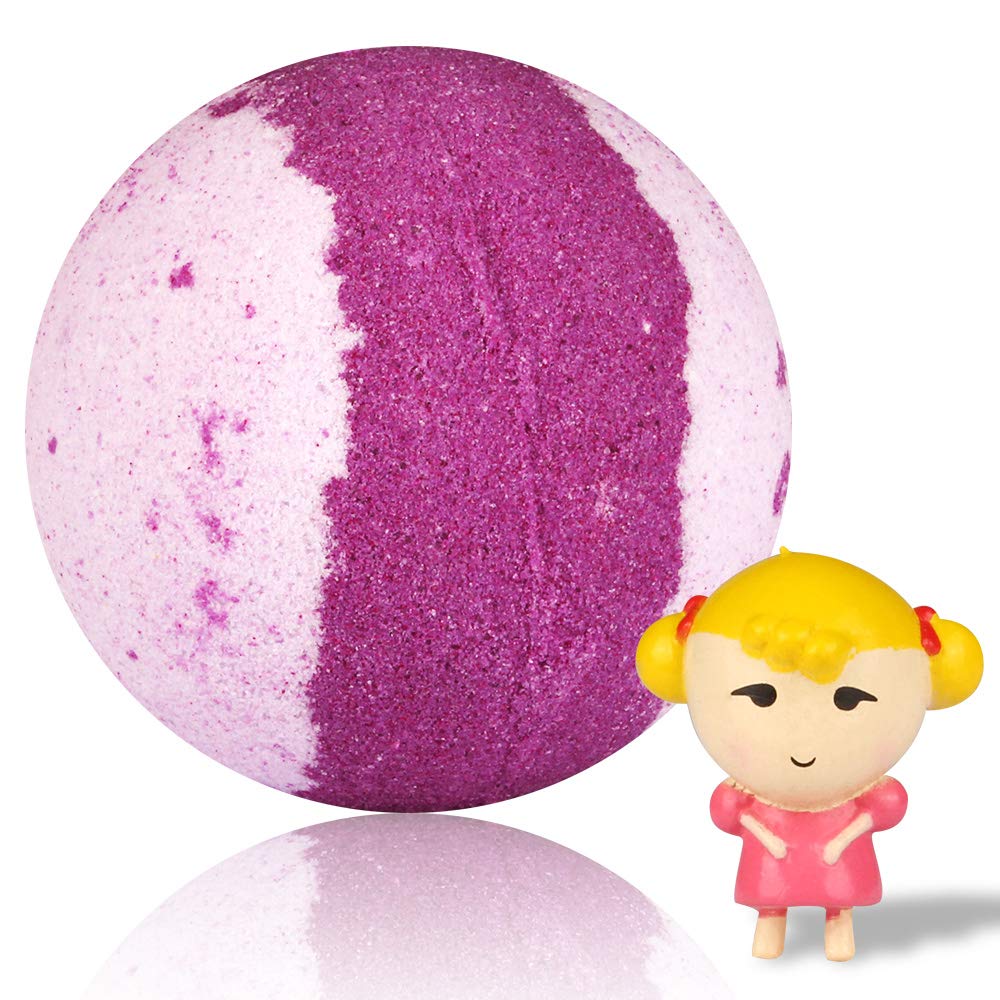 Girls Bubble Bath Bomb with Surprise Doll Inside, Large Scented Spa Fizzy as Birthday Gift