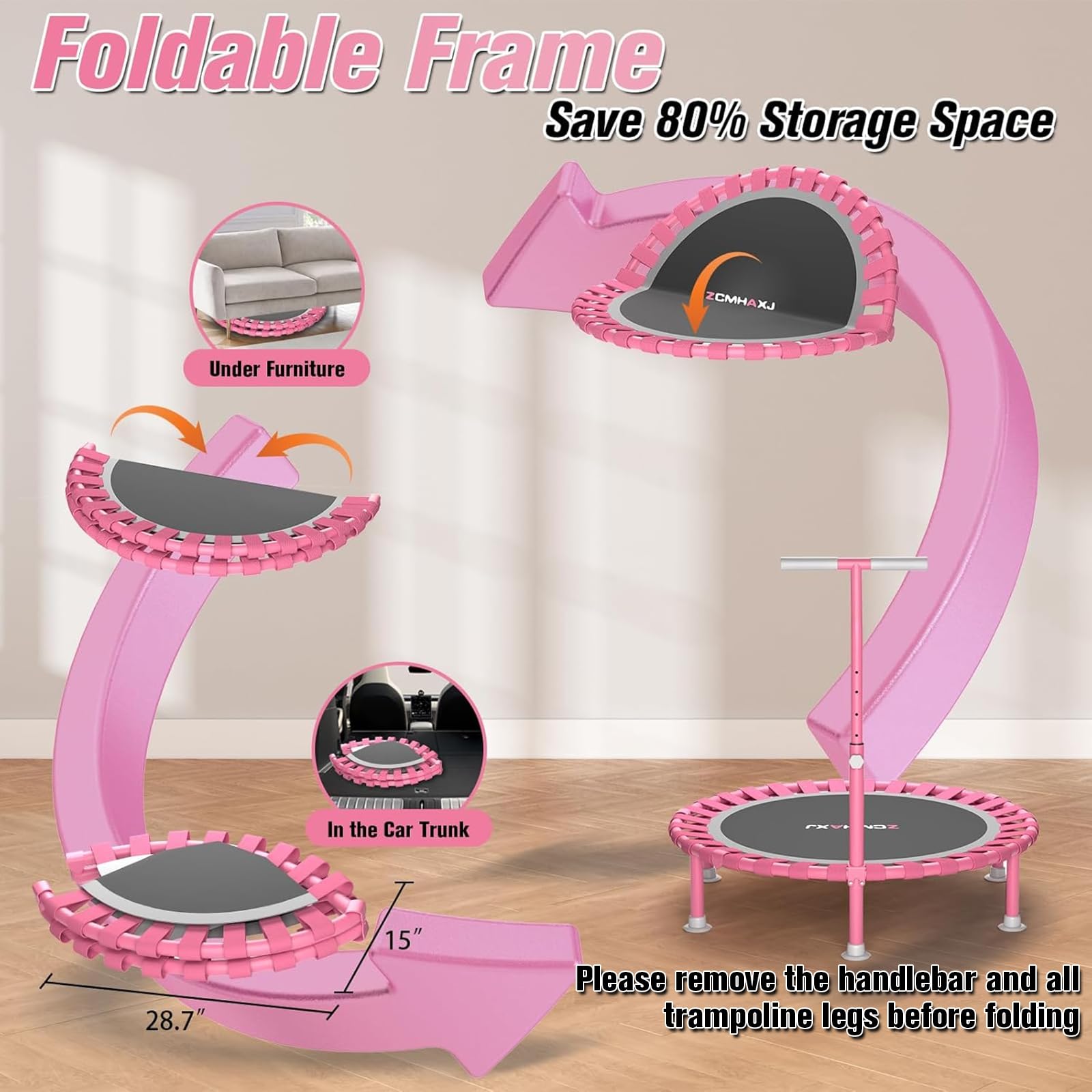 Foldable Mini Trampoline, 40