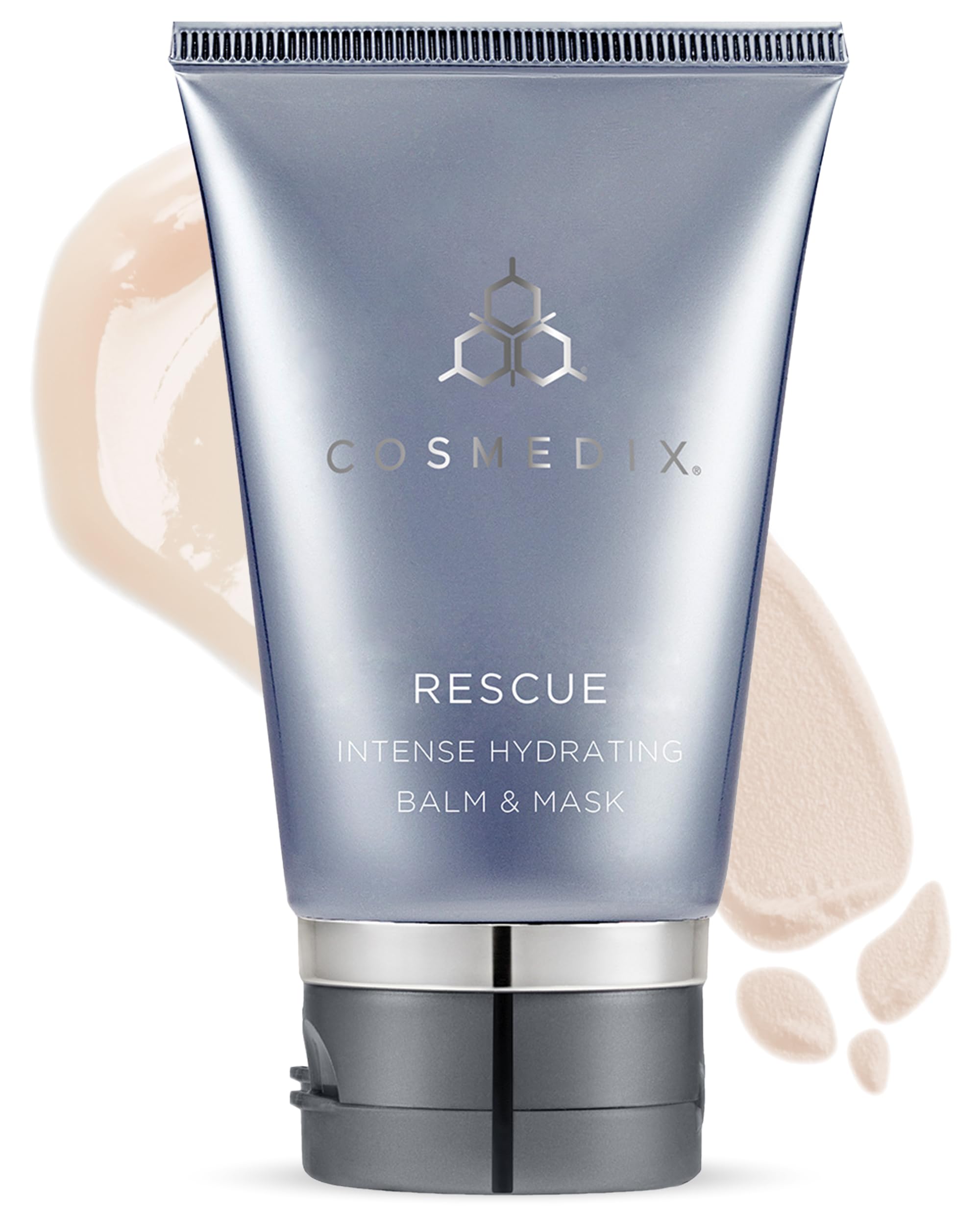 CosMedix Rescue Intense Hydrating Balm & Mask with Antioxidants - Rapidly Relieve Dry and Cracked Skin - Soothe & Nourish for Radiant Glow, 50 g, Grey, (Pack of 1)