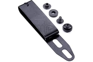 HOLSTEX HolsterSmith Universal Metal Belt Clips for Holster Making - (ARC Series) - (Powder Coated Finish) - (Tactical Black) - (Fits Belt Sizes 1.50 & 1.75 Inches)