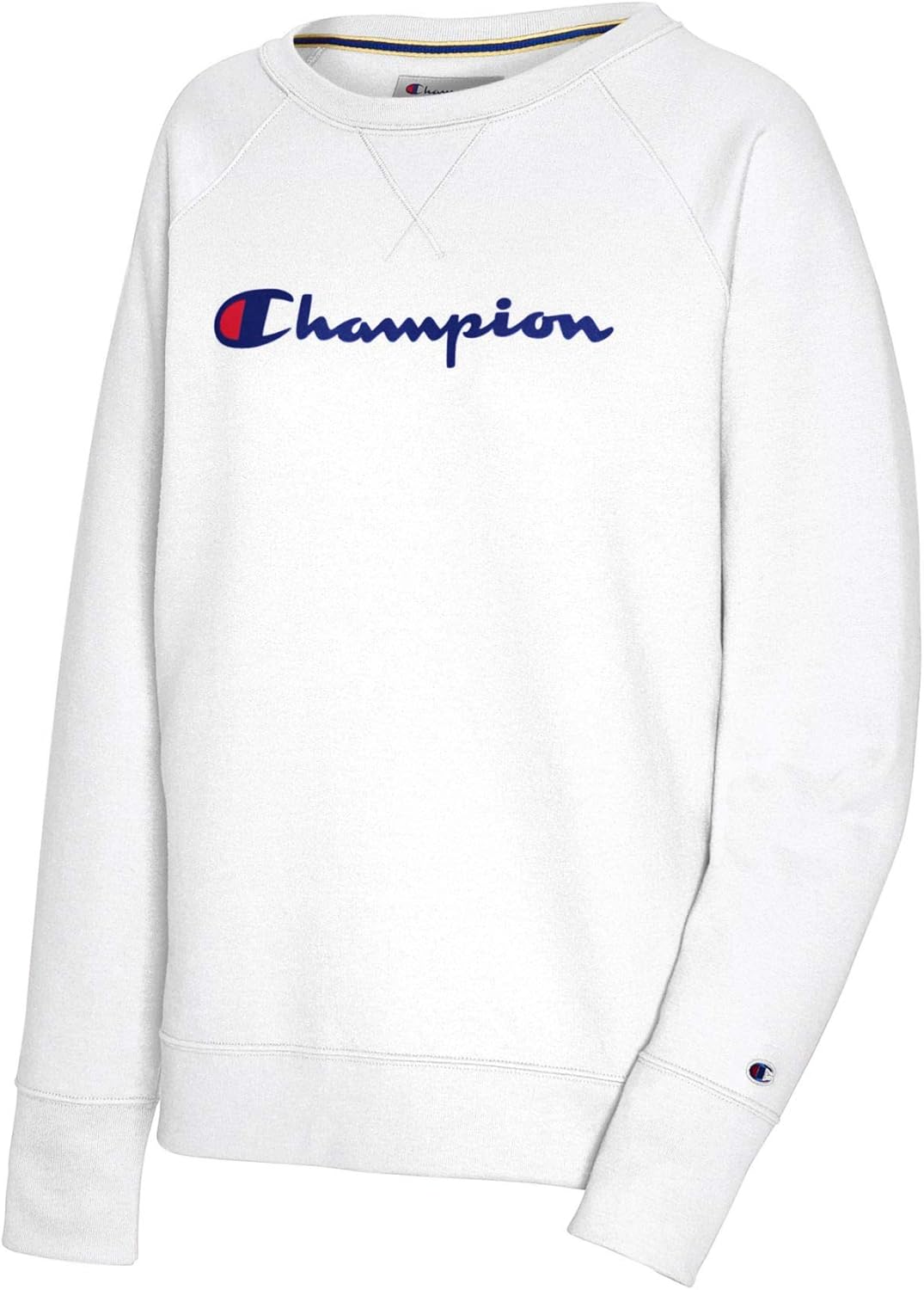 Champion Women's Powerblend Graphic Boyfriend Crew at  Women’s Clothing store