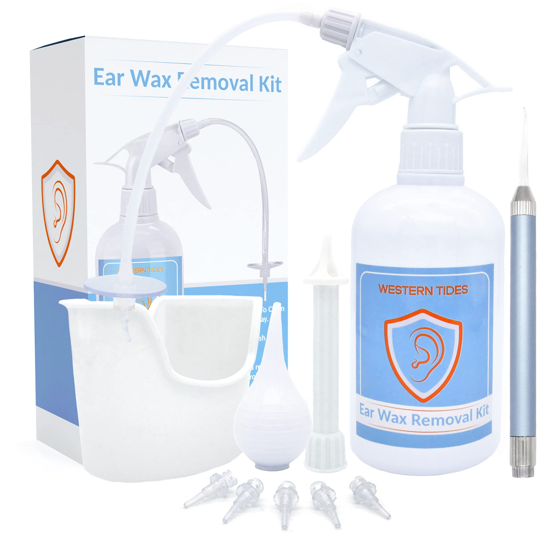 Ear Wax Removal Kit - Ear Irrigation Flushing System for Adults & Kids - The Perfect Ear Cleaning Tools