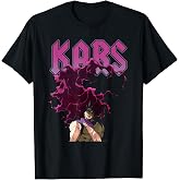 Kars Large Smoke Hair with Retro Text Colorful Anime T-Shirt