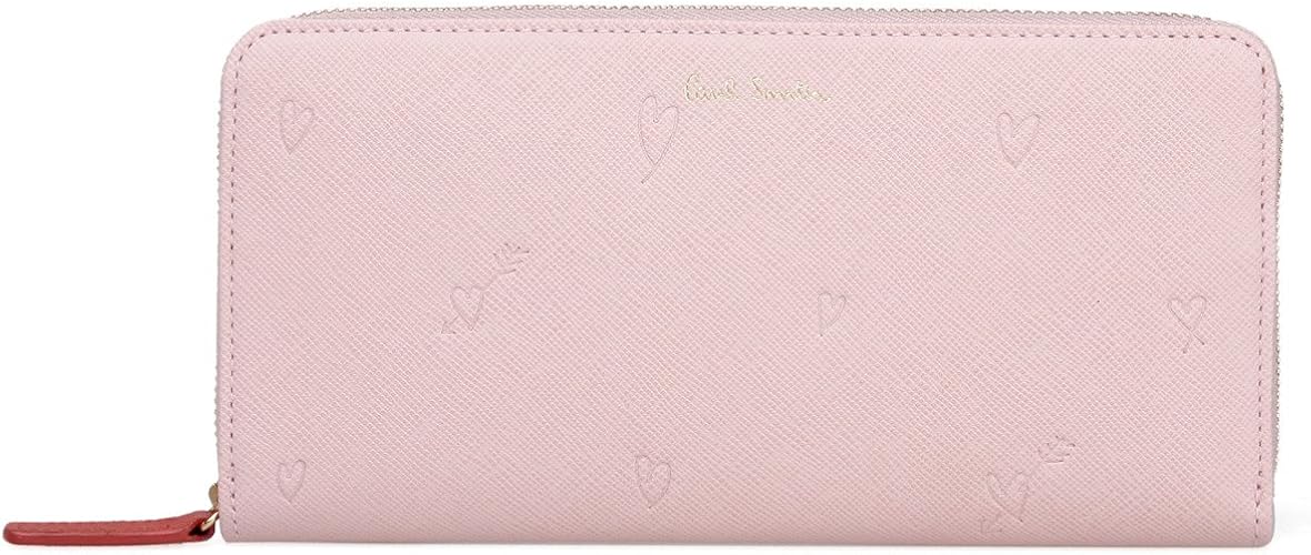 Amazon ポールスミス Paul Smith スミシーハート ラウンドファスナー 長財布 レディース ピンク Paul Smith ポール スミス シューズ バッグ